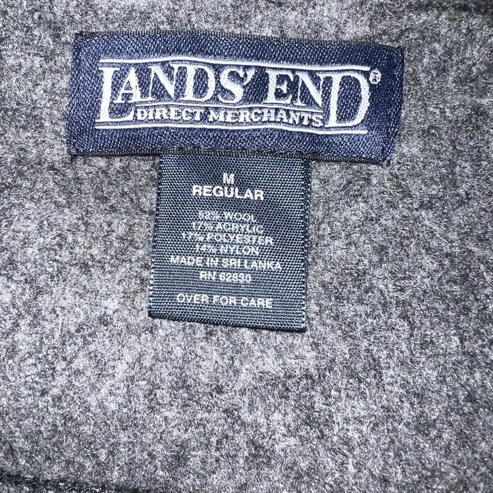Lands' End Women's Charcoal Wool Blend Jean Style Jacket - Picture 6 of 9